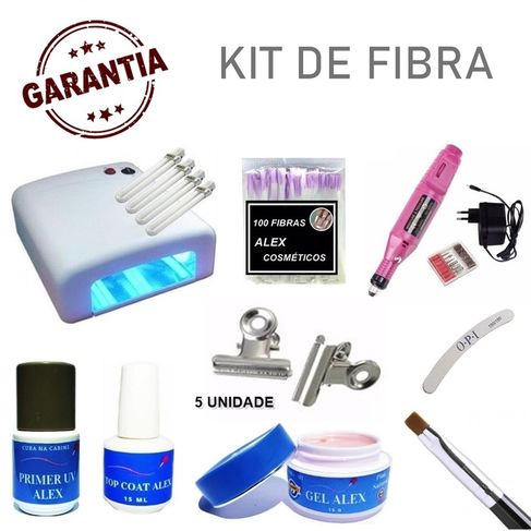 Kit Unha de Fibra Profissional com Garantia / Manicure