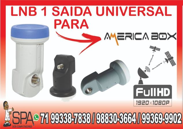 Lnb 1 Saida Universal Banda Ku 4k Hd Lnbf para America Box