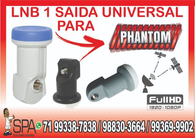 Lnb 1 Saida Universal Banda Ku 4k Hd Lnbf para Phantom