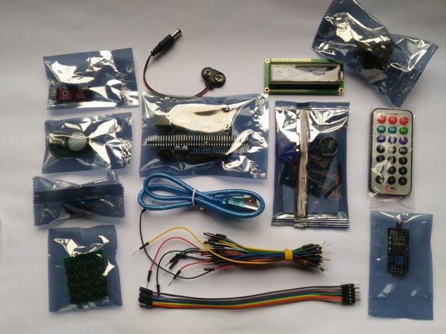 Kit Arduino Uno RFID Vários Sensores + Outros Componentes