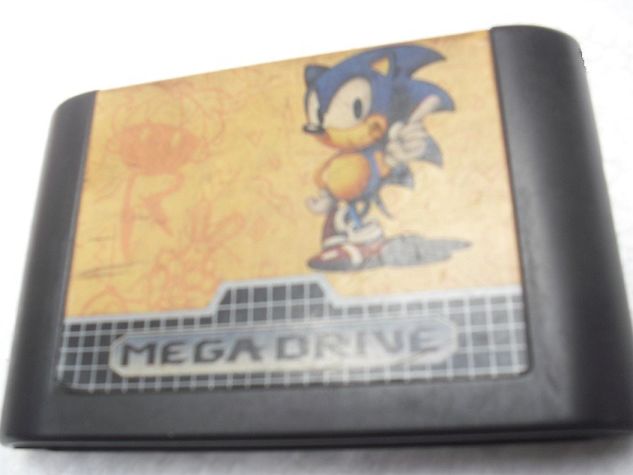 Mega Drive Completo na Caixa Controle Fonte Cartucho Jogo Sonic