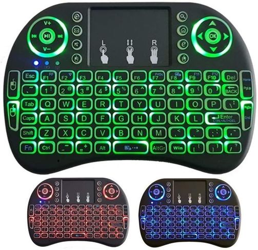 Mini Teclado Keyboard sem Fio Wireless Iluminado Luz Led