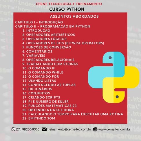 Curso Python Presencial no Rio de Janeiro