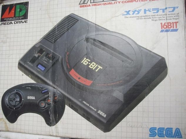 Console Sega Mega Drive Video Game Original Caixa Berço Console Cabos
