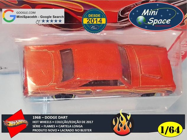 Hot Wheels 1968 Dodge Dart (hw Flames) Cor Vermelho 1/64