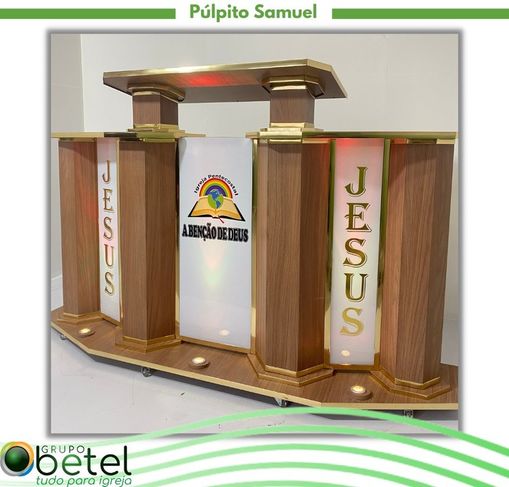 Púlpito de Madeira Modelo-samuel para Igrejas e Capelas