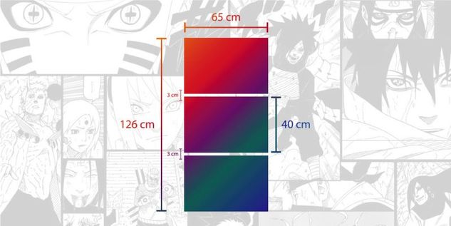 Quadros Decorativos Anime Fullmetal Mosaico 3d - 3 Peças