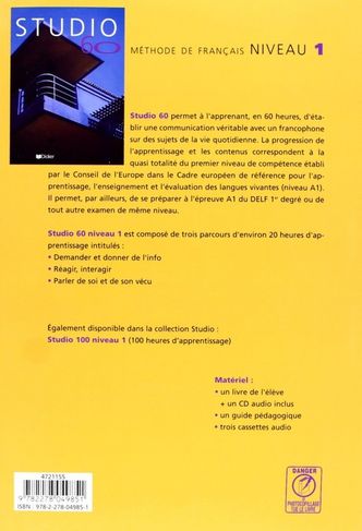 Studio 60 - Méthode de Français Niveau 1 (com Cd)