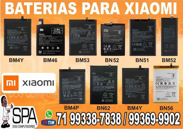 Baterias Xiaomi em Salvador Bahia