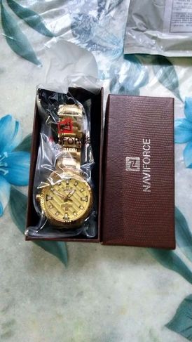 Relógio Masculino Naviforce Dourado Importado de Luxo 2017