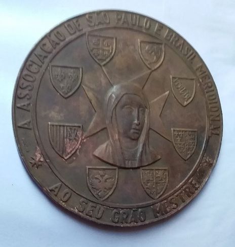 Medalha Frei ângelo Mojana Grão Mestre Ordem Militar Malta 1966 Brasil
