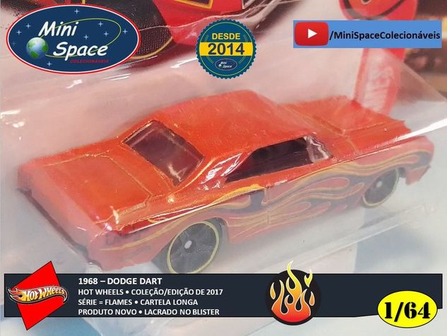 Hot Wheels 1968 Dodge Dart (hw Flames) Cor Vermelho 1/64