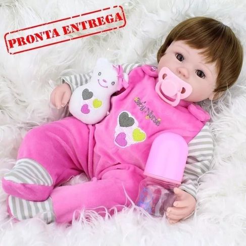 Bebe Reborn Larinha Rosa Boneca - em Estoque Apronta Entrega