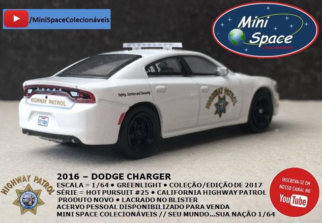 Greenlight 2016 Dodge Charger Depto Polícia 1/64