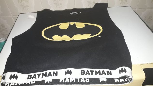 Cropped Blusa Top do Batman Preto