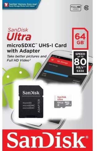 Cartão de Memória Sandisk Sdsqunb-064g-gn3ma Ultra 64gb
