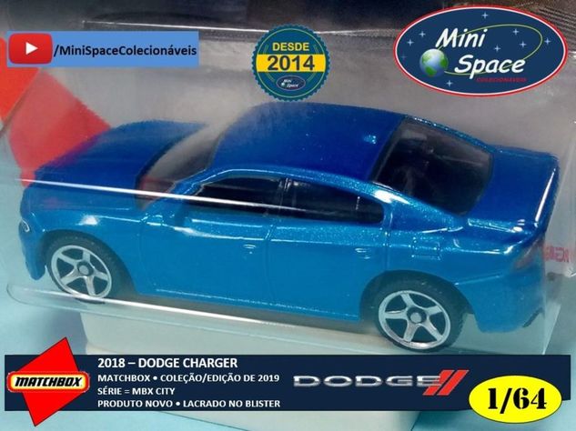 Matchbox 2018 Dodge Charger Azul 1/64