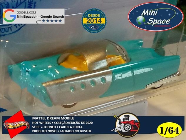 Hot Wheels 2021 Mattel Dream Mobile Azul Cartela Curta 1/64