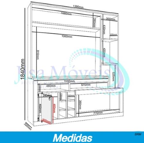 Home Liz Tv. Até 47 Polegadas, Montagem e Frete Grátis*