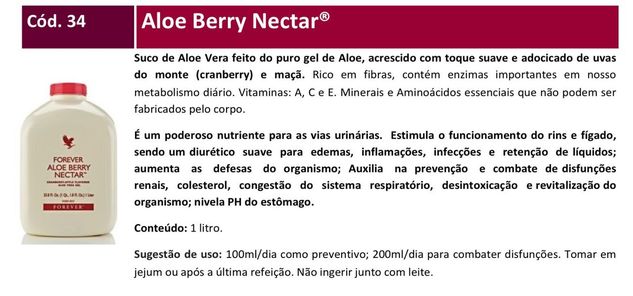 Aloe Berry Nectar Forever Living Produto Natural
