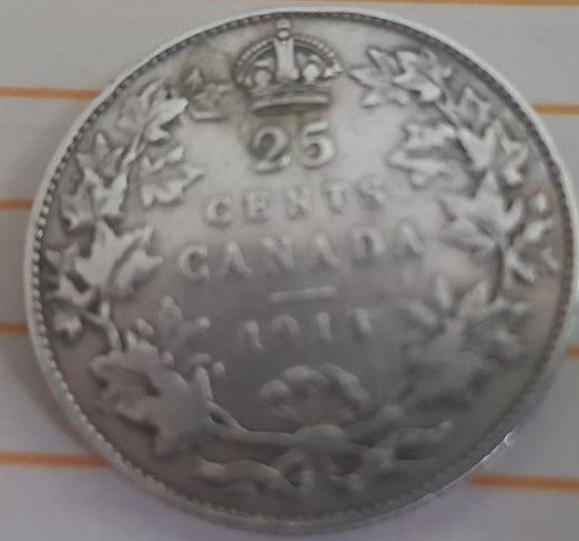 George V 25 Cents 1913