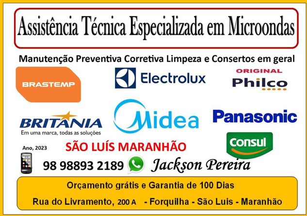 Manutenção em Microondas Panasonic em São Luis