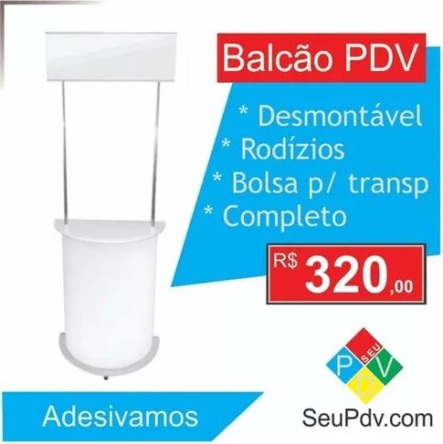Balcão Degustação Pdv Desmontável (completo) Novo!