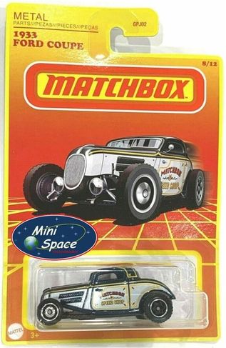 Matchbox 1933 Ford Coupê Customizado Cor Cinza 1/64