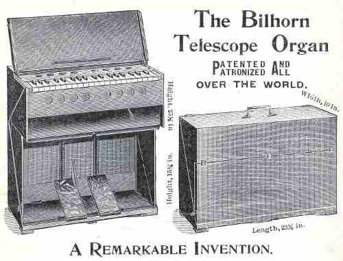Orgão Bilhorn Style L Dobrável Antigo - Raríssimo