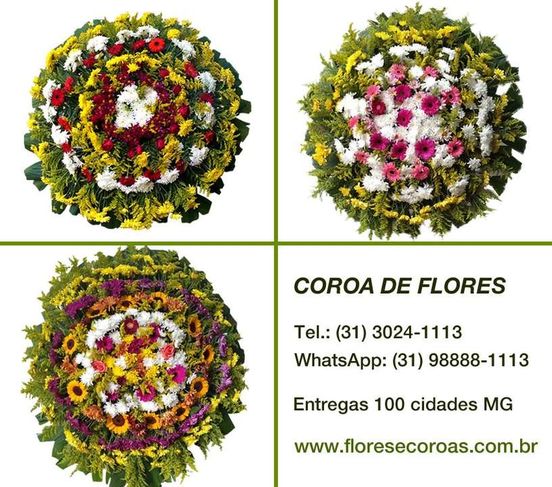Coroas de Flores Velório Cemitério Bosque da Saudade em Igarapé MG
