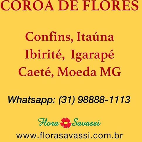 Coroa de Flores Moeda MG Floricultura Entrega Coroa Cemitério em Moema