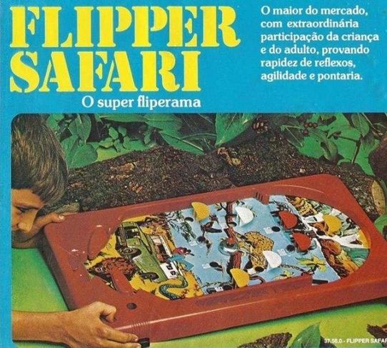 Flipper Safari Super Fliperama Trol Brinquedo Antigo Mbq Old