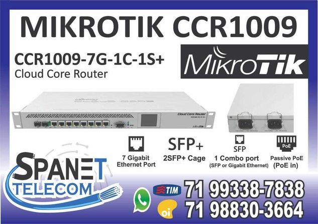 Mikrotik Cloud Core Router Ccr 1009-7g-1c-1s+