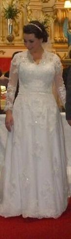 Vestido de Noiva Manga Longa