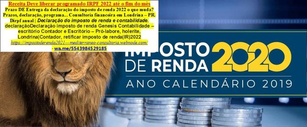 Serviços Contábeis Londrina Declarar IRPF Comprovar Renda Mensal, M