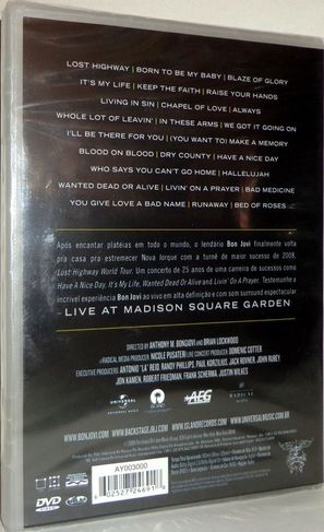 DVD Bon Jovi - Live At Madison Square Garden