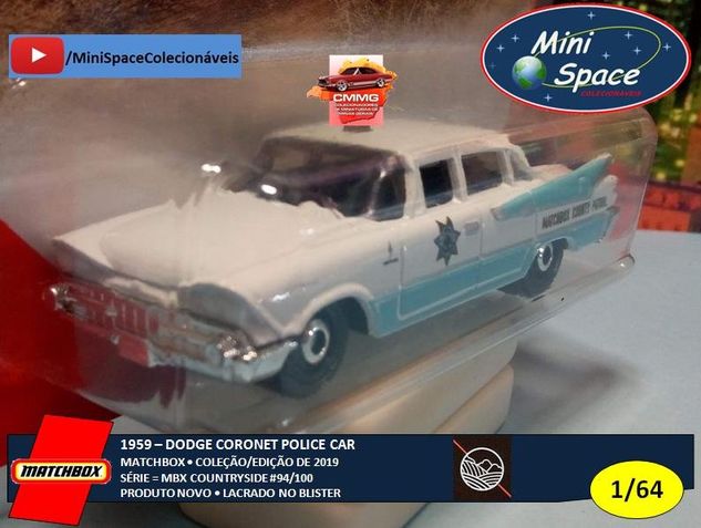 Matchbox 1959 Dodge Coronet Polícia 1/64