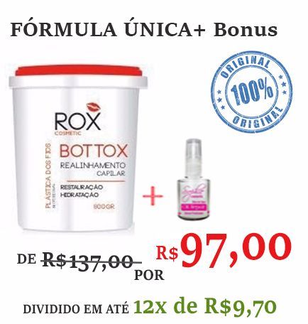 Botox Capilar Rox Cosmetic o Queridinho das Mulheres