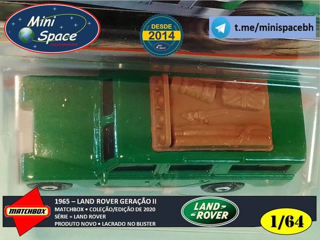 Matchbox 1965 Land Rover Bagageiro Tipo 1 Cor Verde 1/64