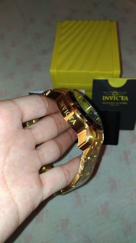 Relógio Invicta Original Banhado a Ouro 18k Novo