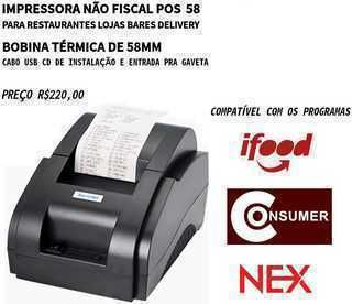 Impressora Térmica Não Fiscal 58mm Usb - Ideal para Lojas Restaurantes