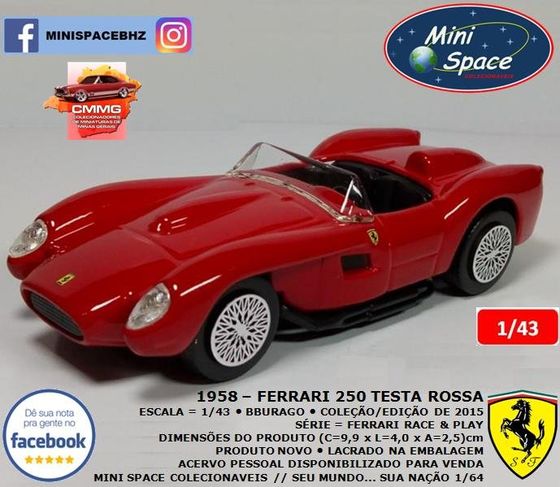 Bburago 1958 Ferrari 250 Testa Rossa 1/43