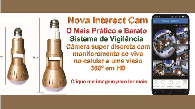 Nova Interact Cam - Luz com Câmera de Vigilância