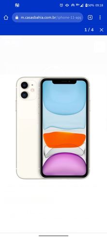 Iphone 11 Apple 64gb Branco, Tela de 6,1”, Câmera Dupla de 12mp, Ios