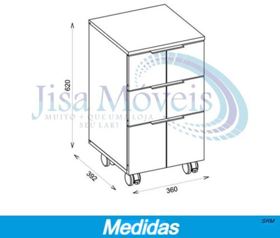 Gaveteiro Cubic, Montagem e Frete Grátis*