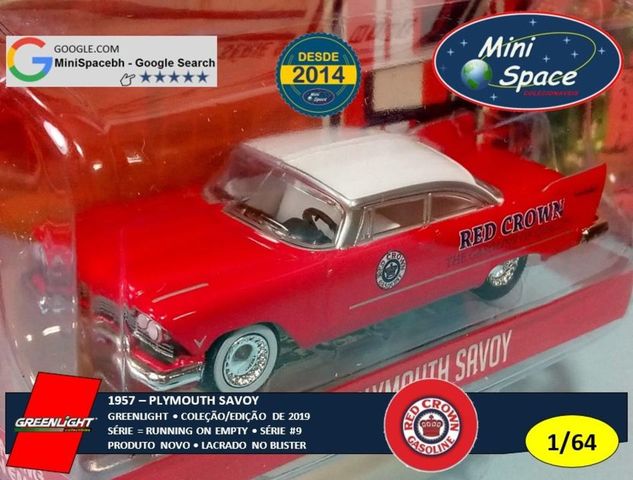 Greenlight 1957 Plymouth Savoy Logo Red Crown 1/64