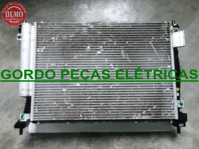 Radiador + Condensador + Ventoinha Fiat Palio 2012 1.6 16v