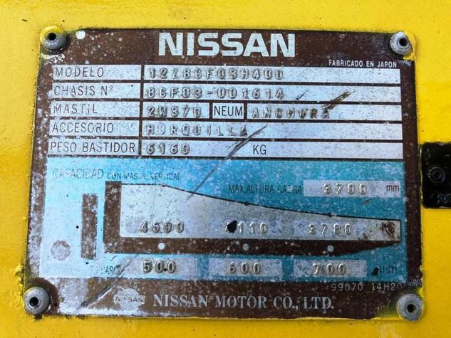 Empilhadeira Nissan 4,5 Ton