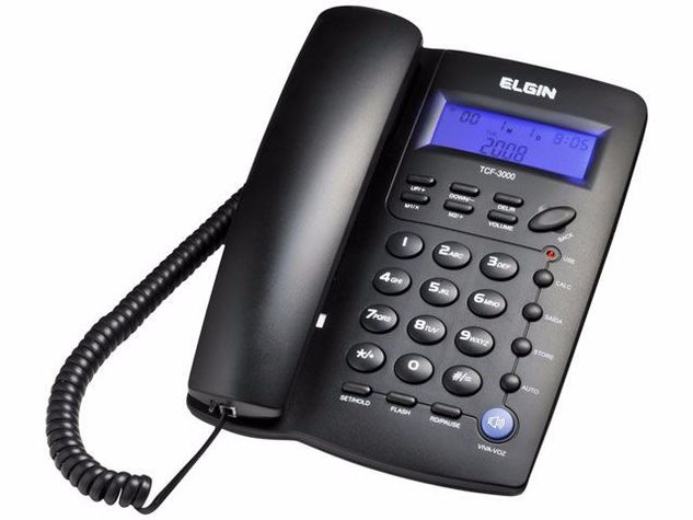 Telefone com Fio Elgin Tcf 3000 Preto 3green Technology