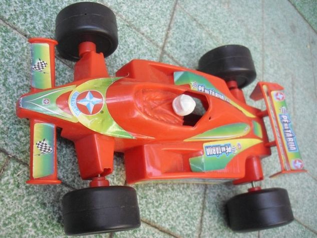 Carrinho Pé na Tábua da Estrela Brinquedo Antigo F1 Carro Toy Ferrari
